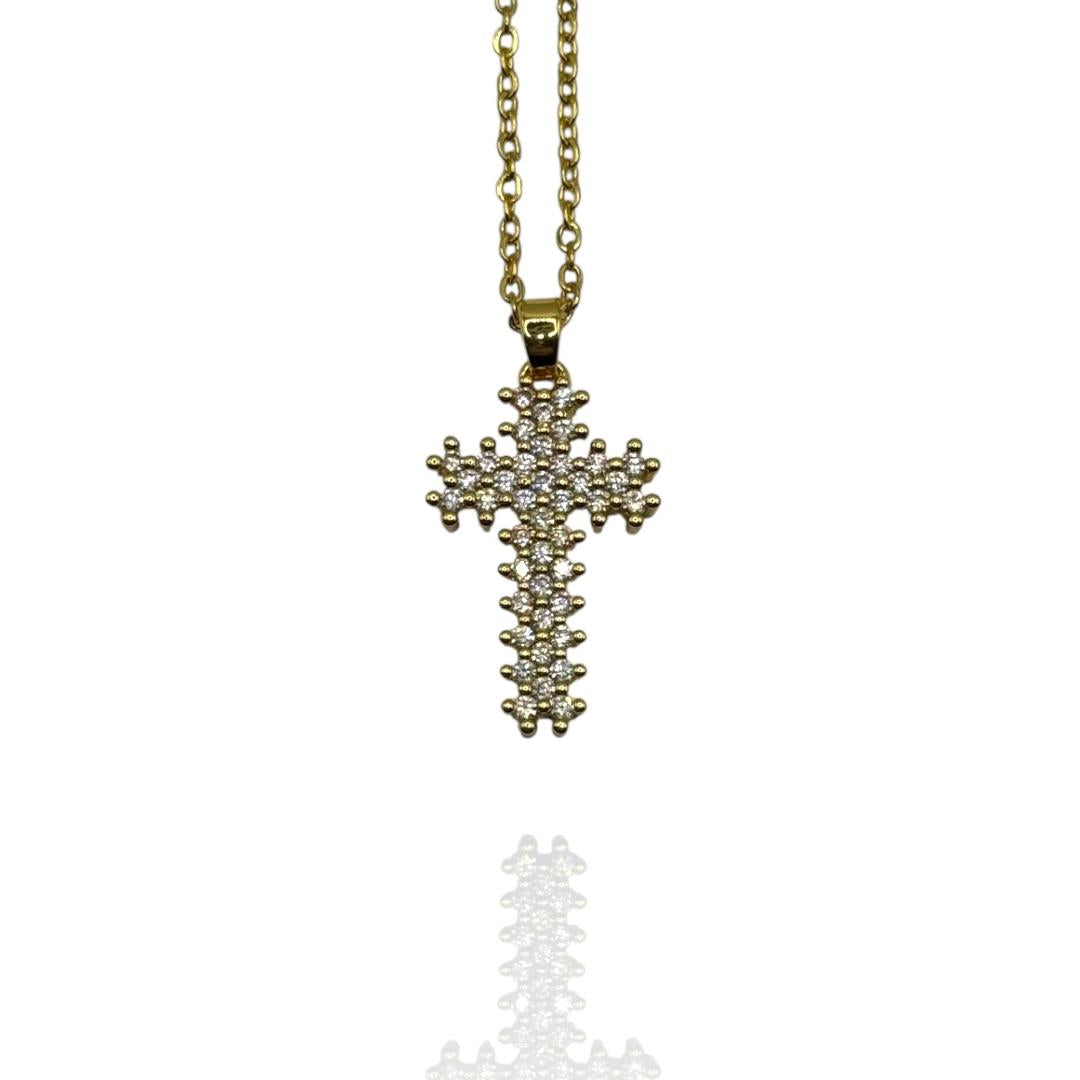 Collana Croce Strass