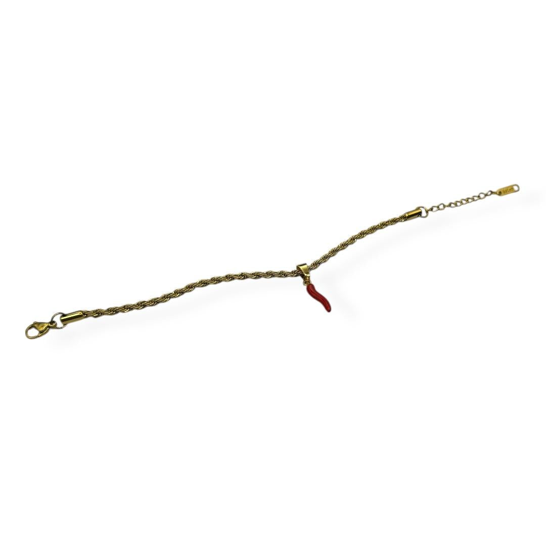 Bracciale Intreccio Con Corno