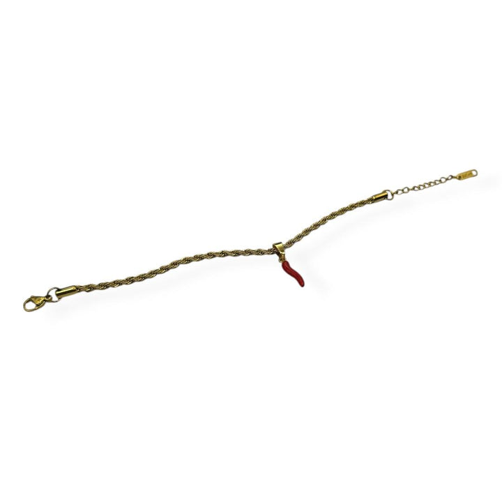 Bracciale Intreccio Con Corno
