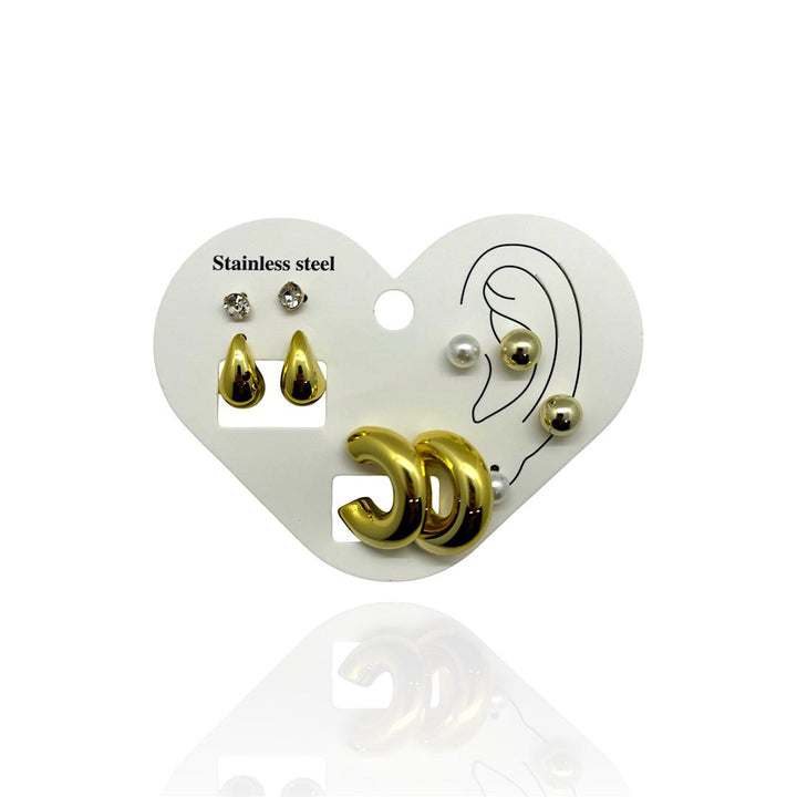 Set Orecchini Classici Con Cerchi