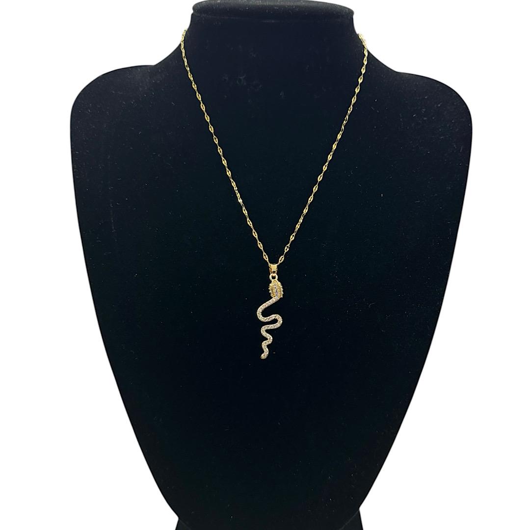 Collana Snake Zircone