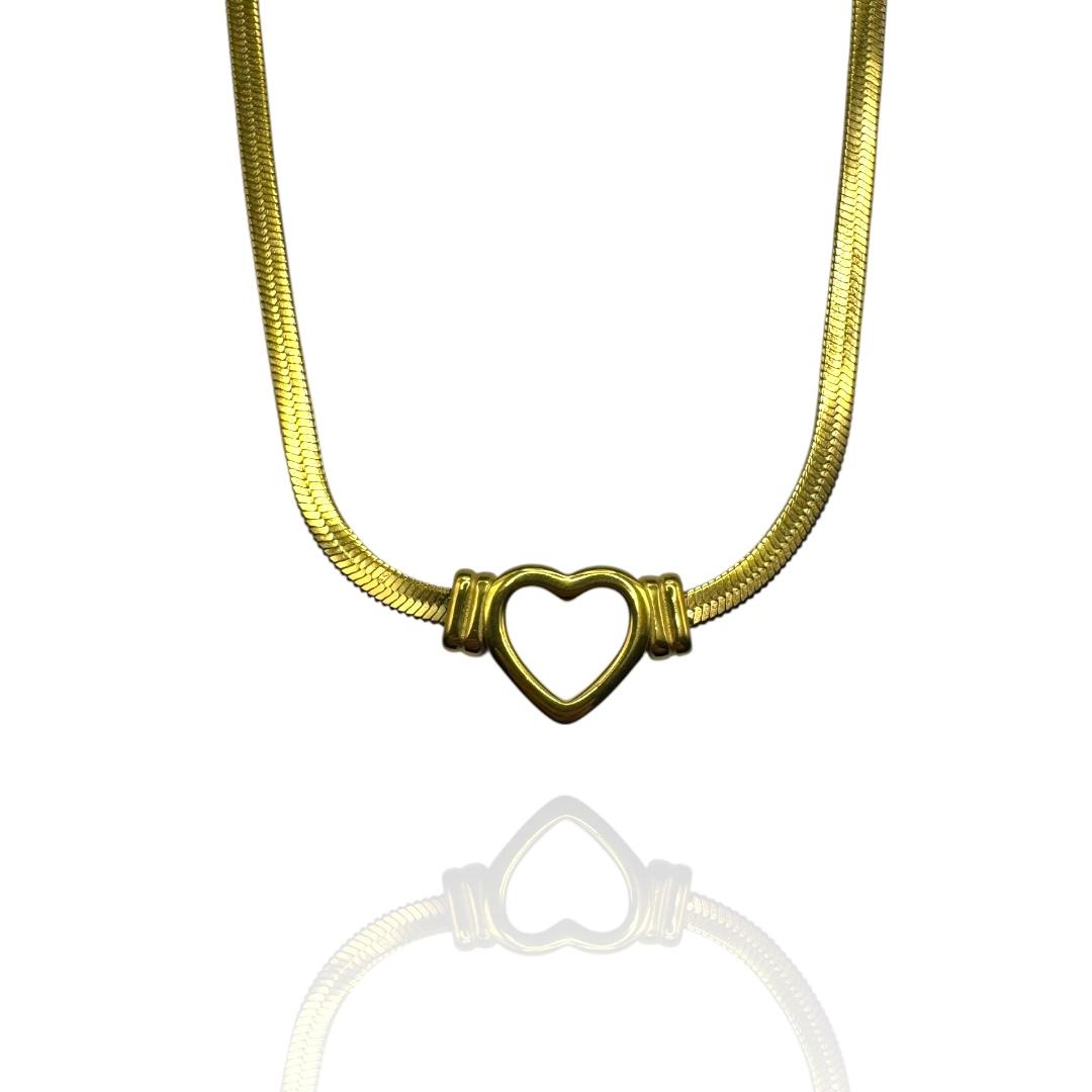 Collana Snake Con Cuore