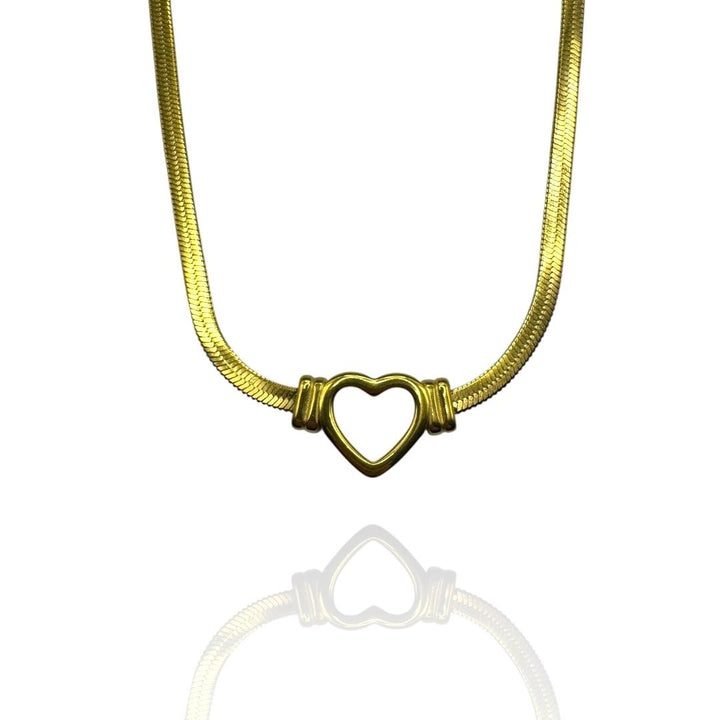 Collana Snake Con Cuore