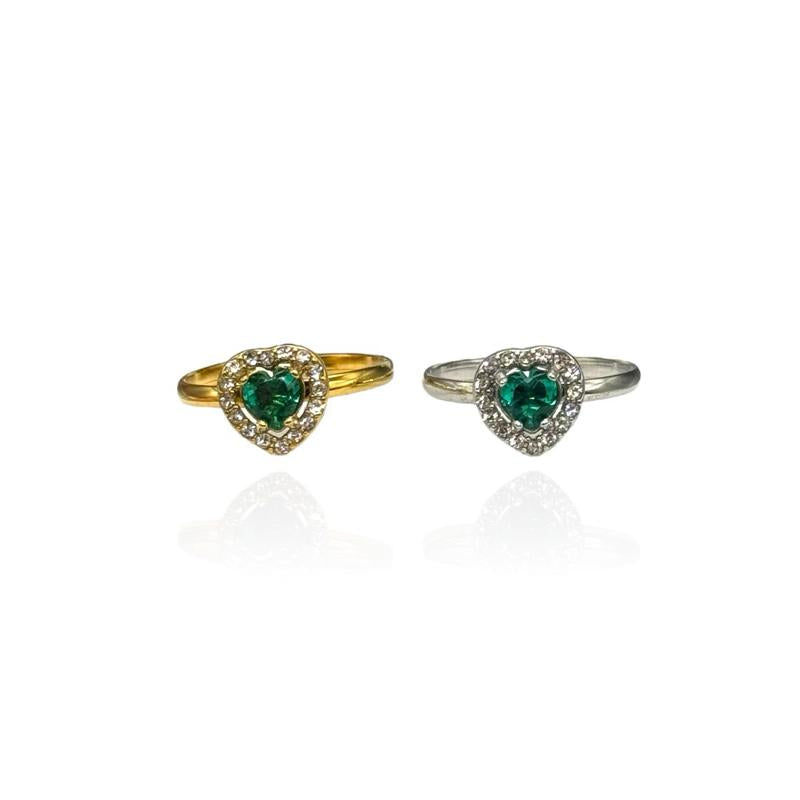 Anello Heart Strass