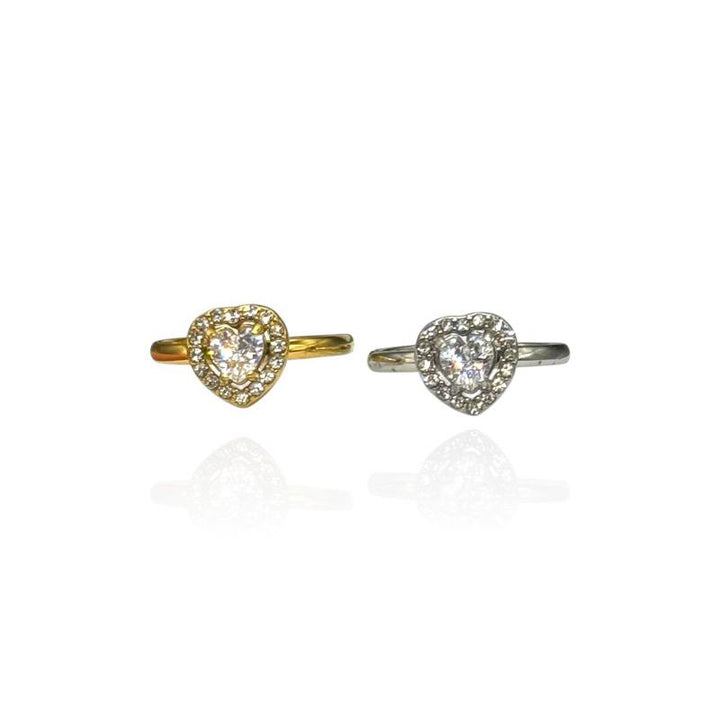 Anello Heart Strass