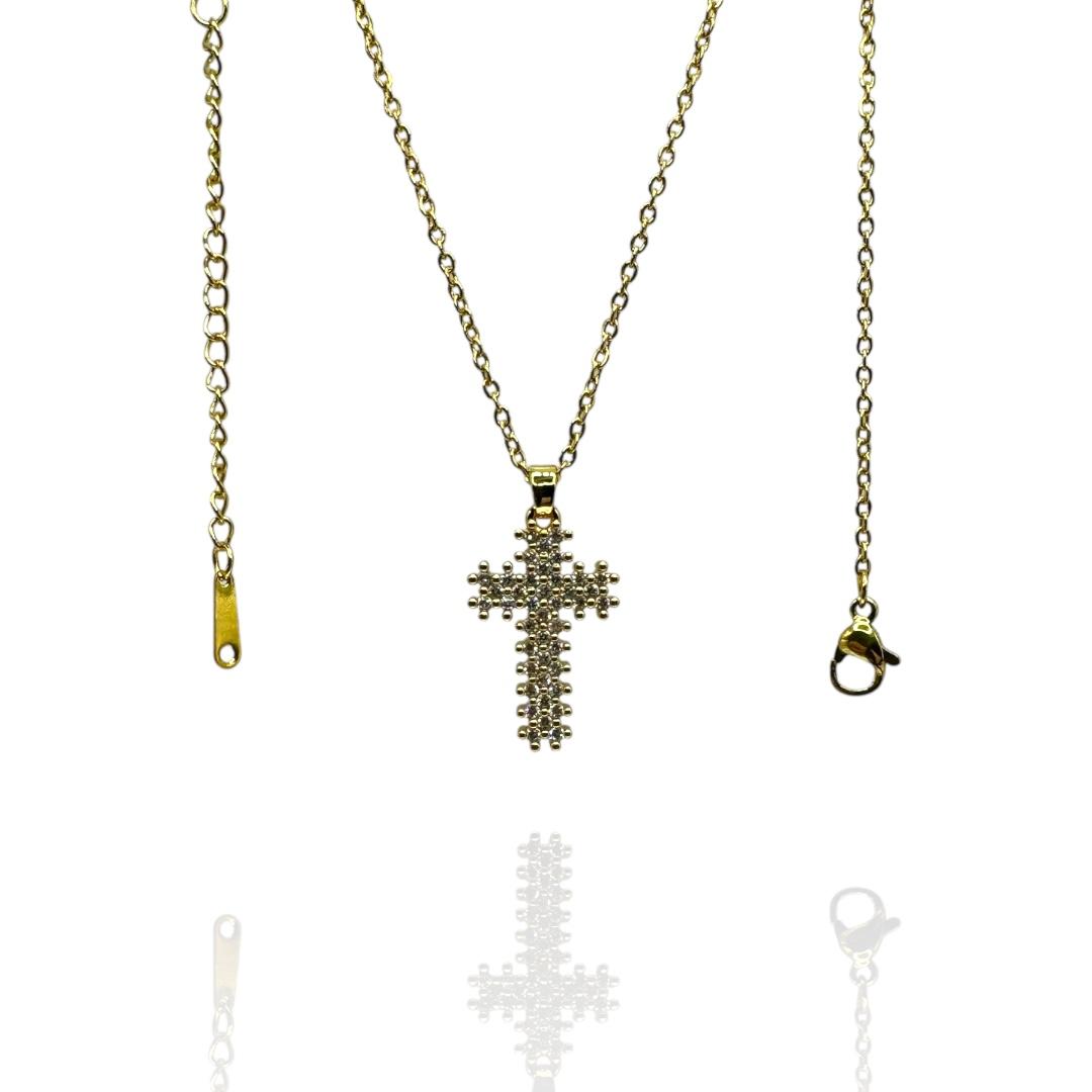 Collana Croce Strass