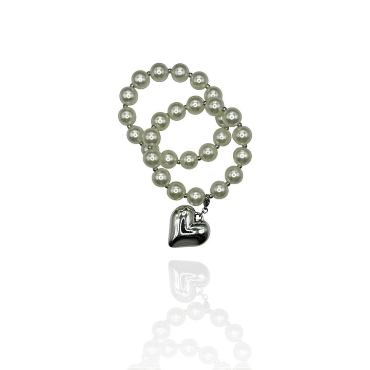 Bracciale Perla Cuore Chunky