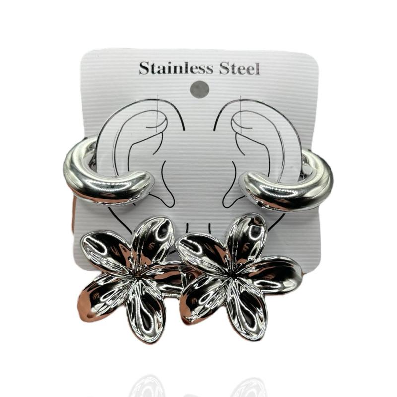 Set Orecchini Fiore+Ear Cuff