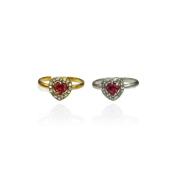 Anello Heart Strass