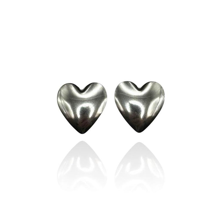 Orecchini Big Heart Schiacciato