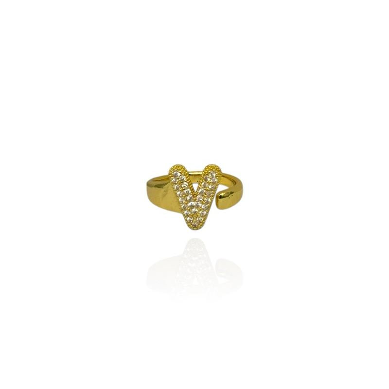 Anello Letterina V oro