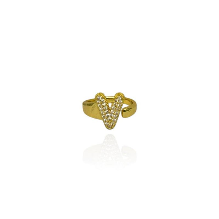 Anello Letterina V oro