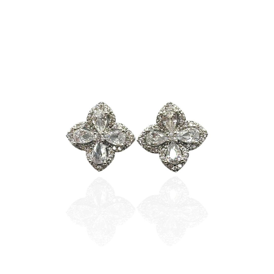 Orecchini Fiore Strass