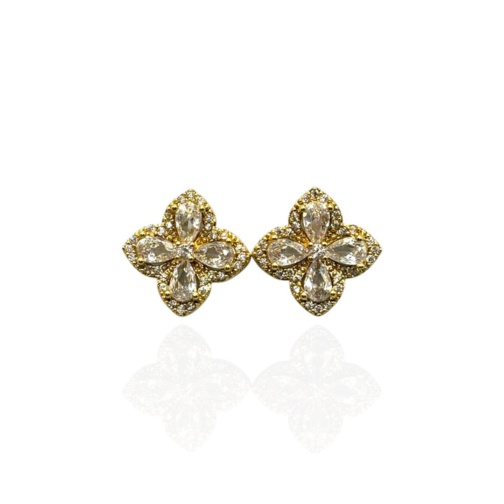 Orecchini Fiore Strass
