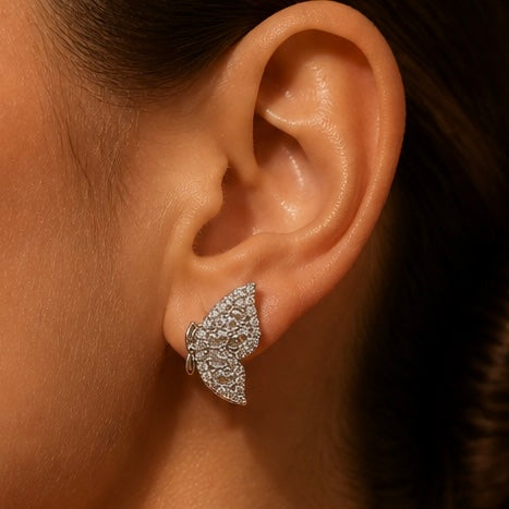Orecchini Farfalla Strass