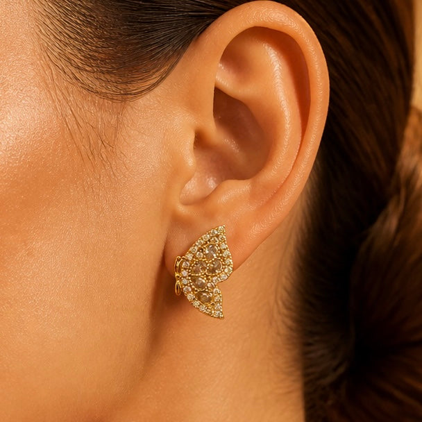 Orecchini Farfalla Strass