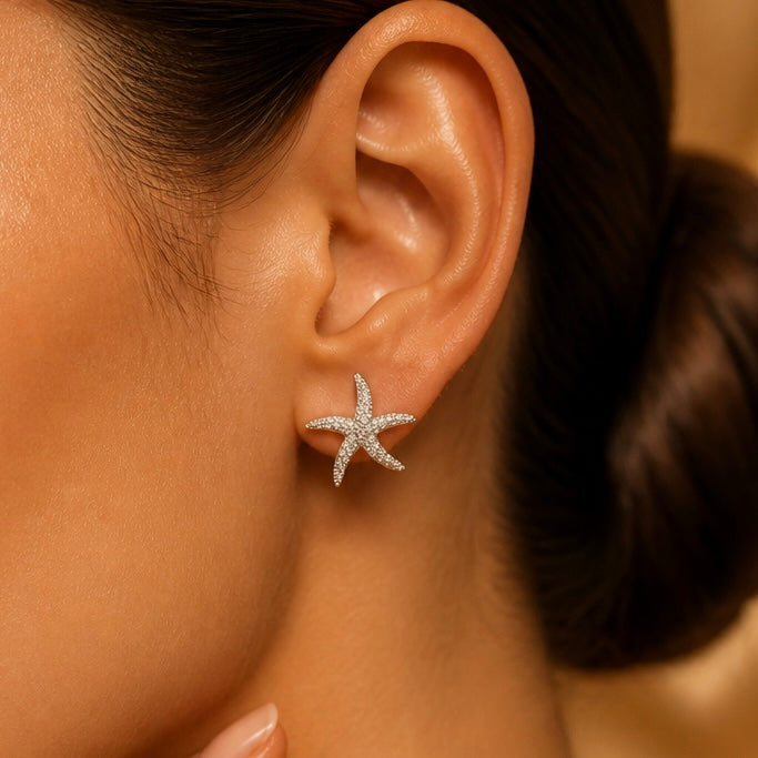 Orecchini Stella Marina Strass