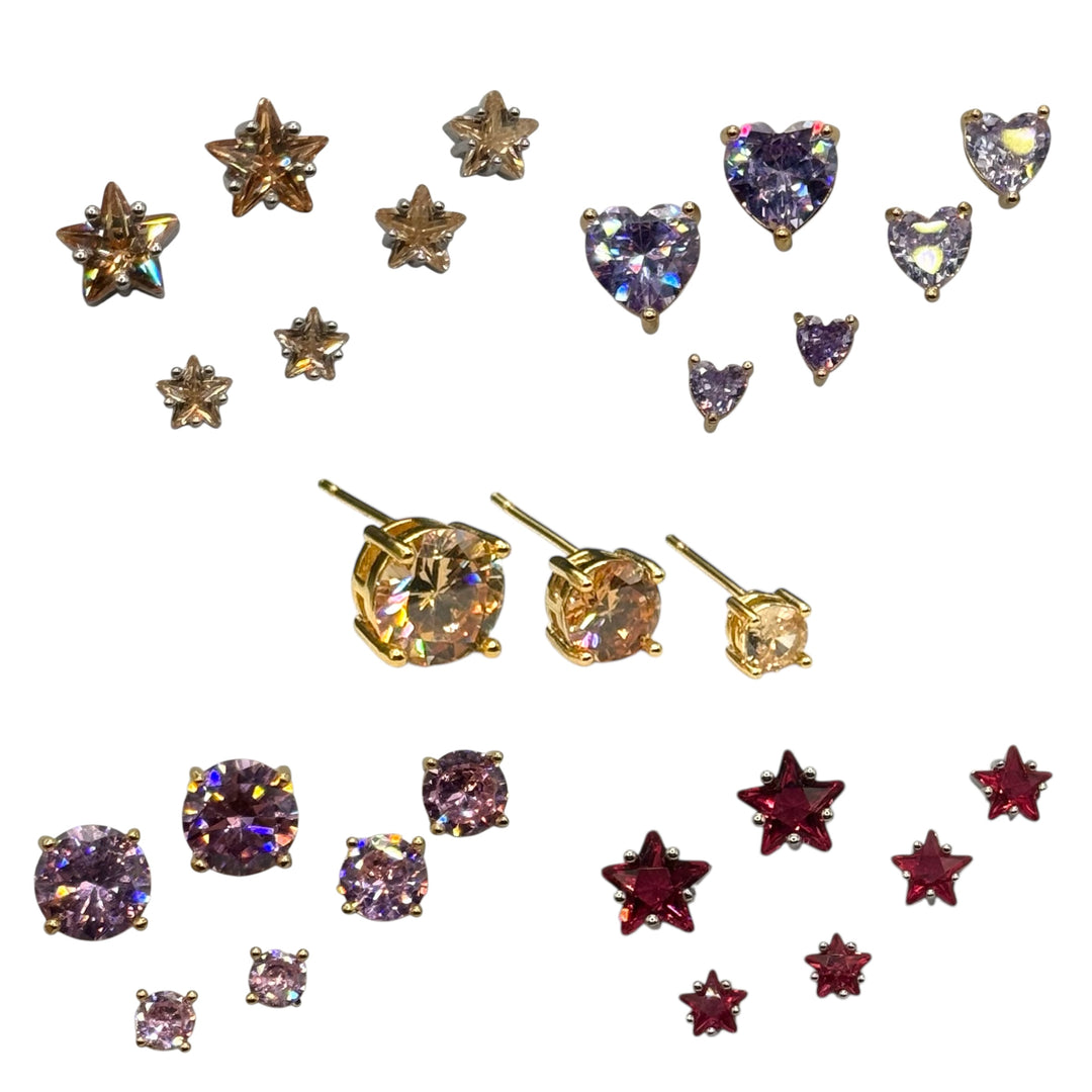 Set Orecchini Crystal Trio